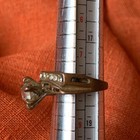 Stunning Rare Roman Era Bronze Ring Ancient Roman Engraved Warrior Glass Ring