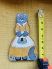 Vintage Hand Painted Wood Cat Cutout Mama Kitty With Kittens Folk Art