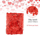 1500pcs 50g Valentines Day Hearts Confetti Decorations iridescent  Table Confett