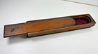 Antique German Thuringian Water Razor Hone Barber Sharpening Stone Wooden Case