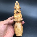Top Collect  hong Shan  Culture Old Jade Carved  sun God  Helios Statue 22 1cm