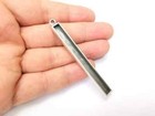 Long Rectangle Pendant Blank Resin Bezel Silver Epoxy Frame 69x5mm G35641