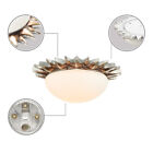 Vintage Sun Shape Flush Mount Ceiling Light Industrial Glass Lighting Fixture