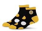 Boston Bruins Nhl Team Colors   Logo Polka Dots Cozy Fuzzy Socks - One Size