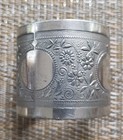Antique Silverplate Napkin Ring Floral Open For Engraving Replaceme  