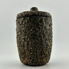 Antique French Lava Stone Foundry Crucible Pourer W Lid 3      Industrial Smelting