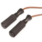 Gofit   Leather Jump Rope With Foam-padded Handles In Black