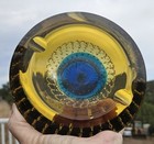 The Eye Or Ufo  Stunning Piece Of Murano Sommerso Art Glass Dish Mcm Italy