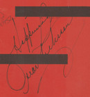 Oscar Peterson Trio Multi Autographed Signed Program Menu Amco Coa 23489