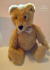 Vintage Teddy Bear  C  1965  13 1 2   Golden Mohair  Good Cond   Orig  Blue Bow
