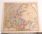 1866 Hand-colored Map Of  europe  Approximately  11  X 9   20837