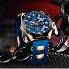 Men Watch Quartz Luminous Date Chronograph Dial 3atm Waterproof Sport Wristwatch