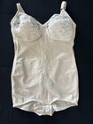 Vtg 1950s Marianne Nylon Full Body Lingerie Shaper Girdle Bra Corset Hook Crotch