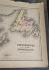 1855 Map Of Nova Scotia  New Brunswick  Newfoundland Jh Colton Scarce Original