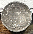1875-cc Above Bow Liberty Seated Dime Super Original Xf Chrc