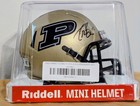 Drew Brees Signed Purdue Boilermakers Football Speed Mini Helmet Bas Authentic