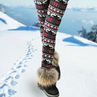 Womens Fleece Lined Leggings Thick Winter Warm Christmas One Size Thermal Pants
