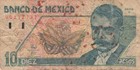 Mexico  10  Pesos  10 5 1996  Series  X  Prefix U  Circulated Banknote La K