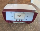 Htf Vtg Mcm Westinghouse Model H-547t5a Maroon   Gray Clock Radio Looks Great 