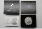 2022 W American Eagle 1 Ounce Silver Uncirculated Coin  Us Mint 22eg Coa  box F 