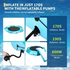 Inflatable Water Trampoline 10ft 15ft Floating Water Bouncer W 600w Pump Ladder