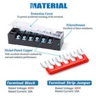 Dual Row 4 6 8 10 Positions 600v 15a Screw Terminal Block Terminal Barrier Strip