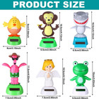 6 Pcs Solar Powered Dancing Animal Dolls Swinging Animated Bobble Dancer Window