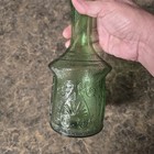 Unusual Moulded Glass Antique vintage Vase Wine Decanter Greek Egyptian Biblical