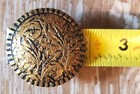Vintage Brass Antique Extra-large  nearly 2   Statement Picture Button  Wheat