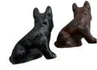 Pair 1930 s Antique Hubley French Bulldog Dog Cast Iron Miniature Paperweight 2   