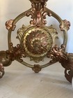 Antique 3 Bulb Art Deco Cast Chandelier Hanging Ceiling Light Fixture 1930s