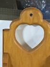 Handmade Wooden Wall Mounted Letter Holder Mail Organizer Key Hook Heart Cutout