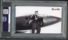 Chuck Yeager Signed Cut 3x5 Custom Card Psa Dna Slab Wwii Auto C4492