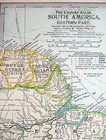 Eastern South America - Original 1897 Map By The Century Company  Antique