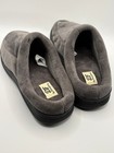 Dearfoams Men   s Gray Plush Microfiber Clog Slippers Men s Size 9-10