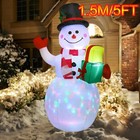 5ft Lighted Outdoor Christmas Snowman Decoration W  360  roating Led Lights Decor