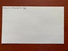 Robert Rompre Index Card Autographed Signed Bob Usa Olympic Hockey 1952 Oslo