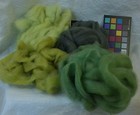 Mixed 4 Green Romney Wool Roving Spin Needle Felting Weave Fiber Arts