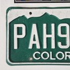 Vintage Colorado License Plate     free         Authentic Embossed Co Tag Pah9249