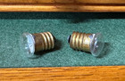 Two Antique Button Bulbs Japan 50 s Tin Toy Masudaya Robot Gang Nomura Yonezawa
