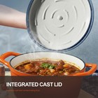 Overmont Enameled Cast Iron Dutch Oven - 5 5qt Pot With 5 5 Quart  Pumpkin