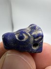 Lapis Ancient Roman  Lazuli Carved Ram Bull Head Amulet Bead Animal Pendant