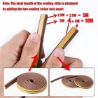5m 10m Weather Stripping Door Seal Strip     Self-adhesive Draft Stopper Tape Wind