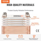 Vevor 50 Plate Heat Exchanger 4 1-1 4  Mnpt Ports 5 x 12  Brazed 316l St  Steel