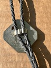 Vintage Bolo Tie Marked Bbb With Abalone Inlay
