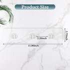 2 Pack Transparent Shower Caddy Adhesive For   No Drilling   Soap Holder  Bathro