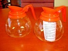 For Bunn - 2 Pk - 64 Oz  Commercial Coffee Pot carafe decanter- Decaf Orange-new