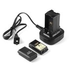Dual Battery Charger Charging Station Dock   2x Battery For Xbox 360 Controller