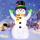 7ft Christmas Inflatable Snowman W  Built-in Led Lights Outdoor Holiday Decor Us