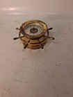 Vintage Chelsea Heavy Brass Yacht Wheel Barometer  9   D